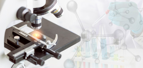 laboratory concept; Science technology research and development study concept in laboratory.