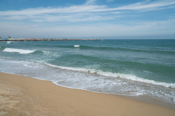 Fototapeta na wymiar Beach in Barcelona, Catalonia, Spain