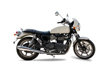 Obraz na płótnie Canvas Classic British motorcycle isolated on white