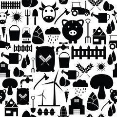 farm seamless pattern background icon.