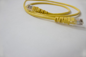Internet cable on white background isolated