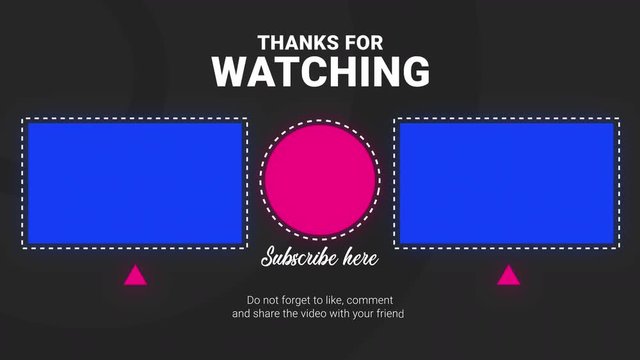 4K Motion Graphic Flat Animation Footage Video Template Intro Opening Clip. Animated Colorful Geometric Shape. Thanks for Watching, Follow me in Social Media, Subscribe, Like, Share, YouTube, Blog.