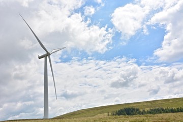 Fototapeta premium Green Energy on the Mountain