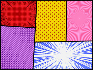 Comic abstract colorful background