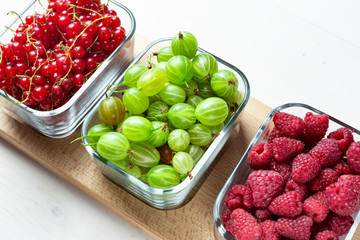 sorted summer berries