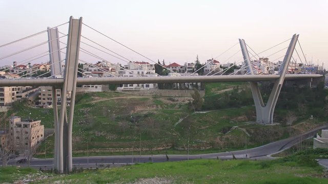 The Abdoun Bridge at dusk, Amman, Jordan 