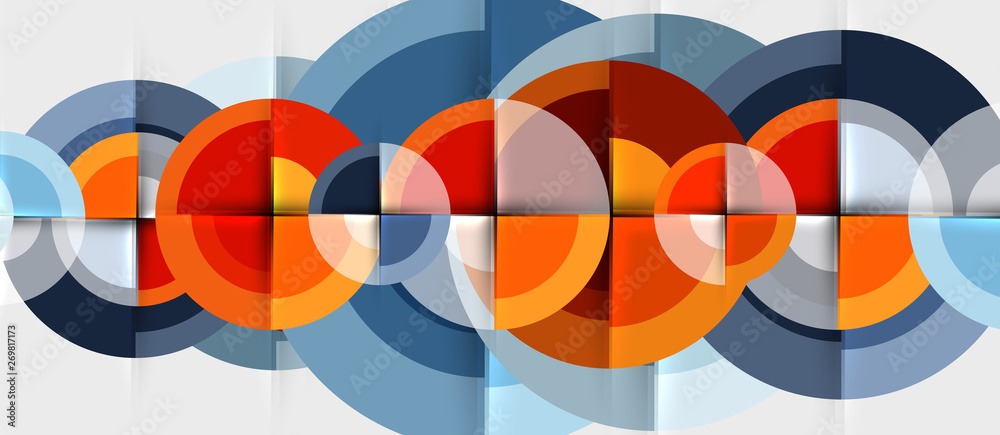 Poster geometric design abstract background - circles