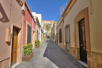 Fototapeta na wymiar Casco histórico de Almería, España