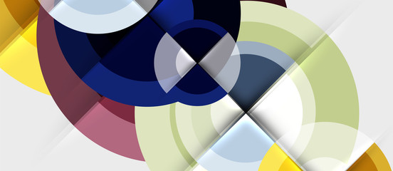 Fototapeta premium Geometric design abstract background - circles