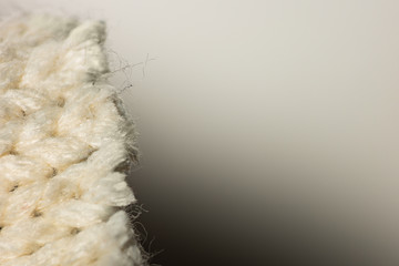 The edge of the knitted fabric