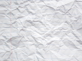 Naklejka premium crumpled white paper background, old letter texture