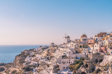 Oia village at sunset, Santorini island