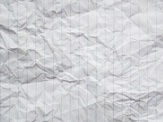 crumpled white letter paper texture background