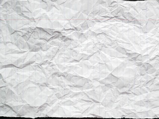 crumpled white letter paper texture background