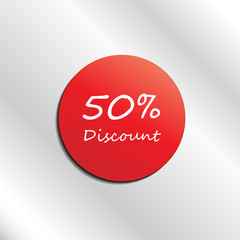 Price Tag, 50% Discount, promotion discount sticker banner, Advertising label