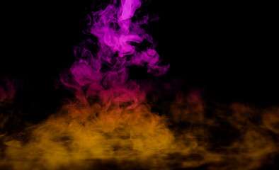 Fototapeta premium Full color Abstract fog or smoke move on black color background