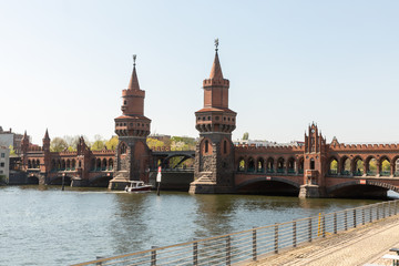 Oberbaum bridge in Berlin, Germany.