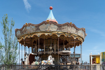Carousel at Tibidabo park in Barcelona