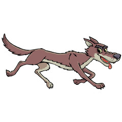 wild dog, coyote or wolf in a race pass by you