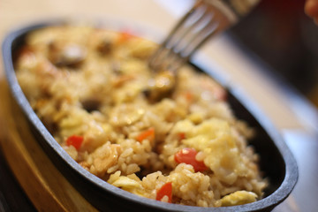 Delicious and beautiful food in the restaurant