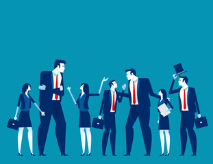 Fototapeta premium Business team talk and consult. Concept business vector illustration, Teamwork, Planning.