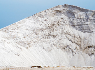 Fototapeta na wymiar Mountain of sand for glass production