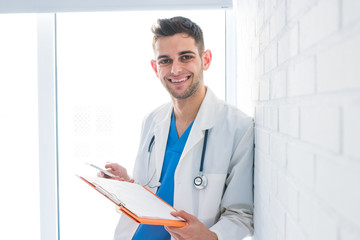 portrait of doctor or health specialist working