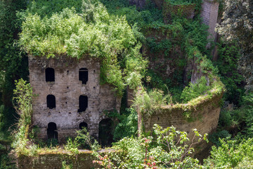 Fototapeta na wymiar Old water mill at Sorrento, Italy.