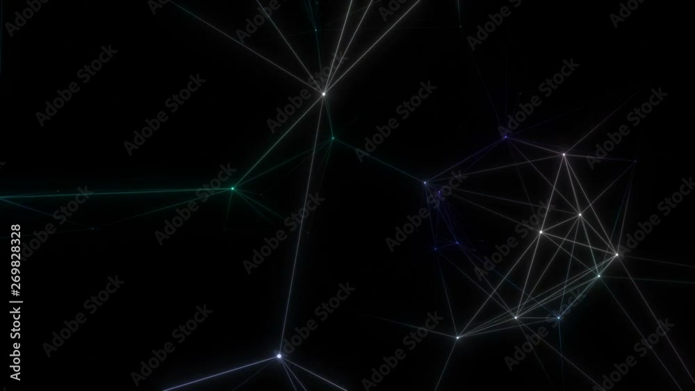 Poster internal luminescence system.scientific background and abstract technology. plexus digital dynamic w