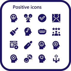 positive icon set