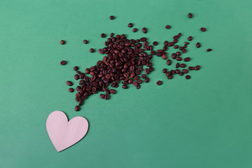 Un cuore in segno di passione per il caffè