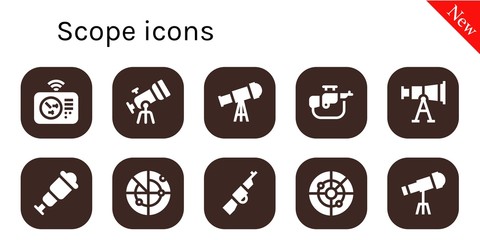 scope icon set