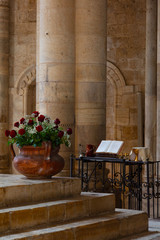 Interior of the Abbey of Sant Antimo in Montalcino Tuscany Italy