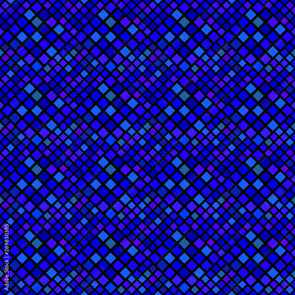 Poster Geometrical diagonal square pattern background - abstract vector design from squares