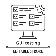 GUI testing linear icon