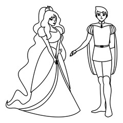 prince charming and princess of tales characters