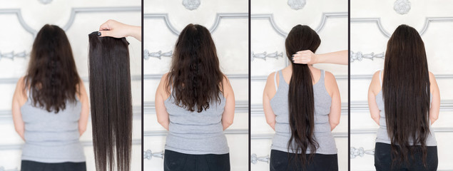 Woman with hair extension