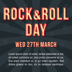 Rock and roll vintage 3d vector lettering