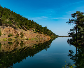 Fototapeta na wymiar Dam and forest