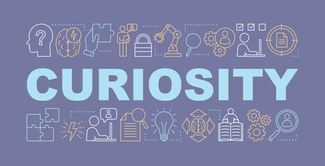 Fototapeta premium Curiosity word concepts banner
