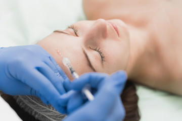 Woman having mesotherapy treatment