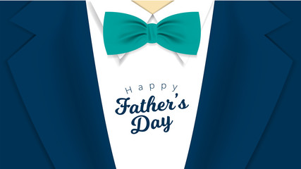 Happy Father's Day Calligraphy greeting card. Vector illustration.