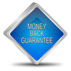 Money back Guarantee button - 3D illustration