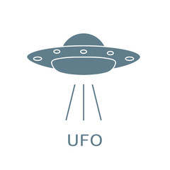 UFO vector icon. Alien space ship. World UFO day.