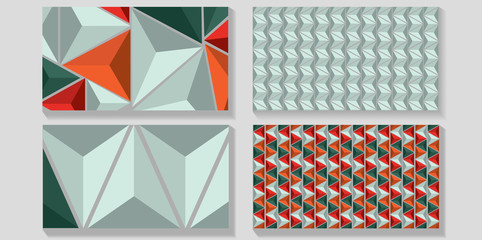 Colorful triagles pattern texture background  