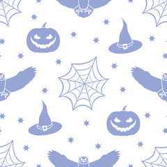 Halloween 2019 vector seamless pattern.