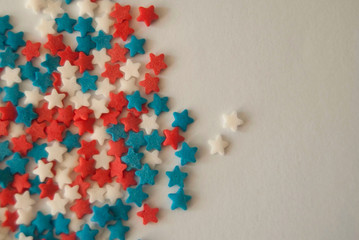 multicolored red white blue stars background