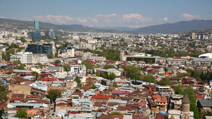 in georgia tbilisi the view of the city