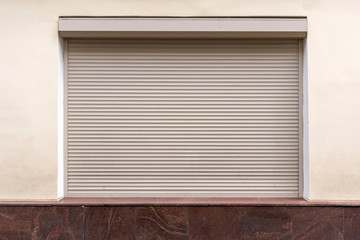 window closed roll shutters without pattern
