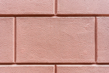 pink exterior facade plaster rectangular shape